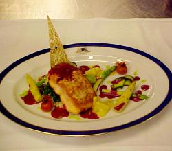Salmon cooked with several flavors